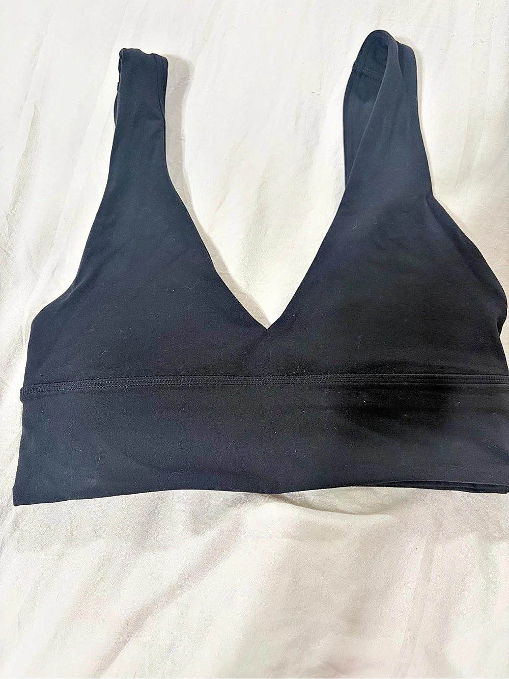 lululemon Align V-Neck Bra Black Sports Bra Size 6